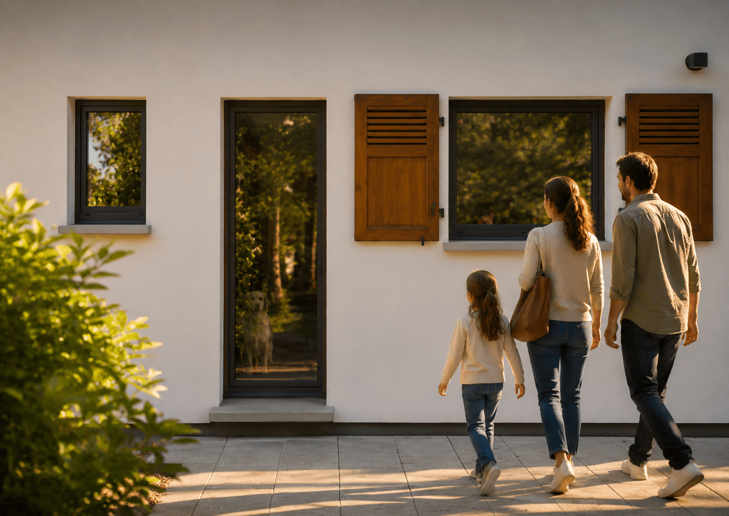 Fenêtre aluminium Novafen sur une villa